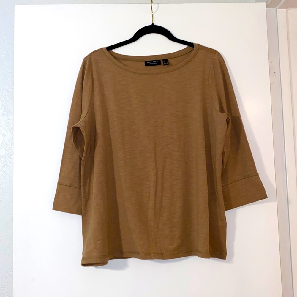 Susan Graver Weekend BNWOT Tan Top Size XLP